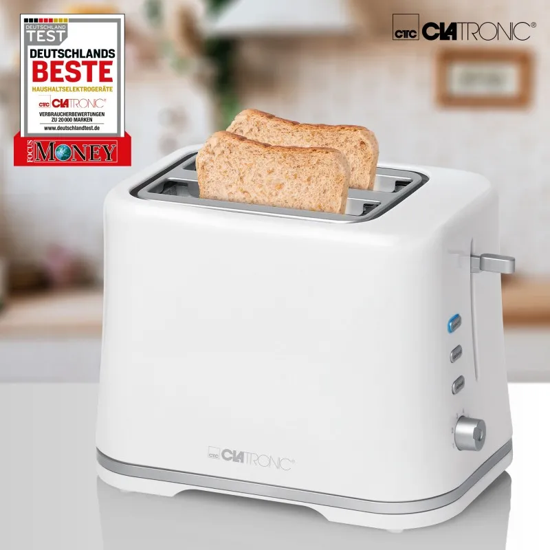 Тостер Clatronic TA 3554 White/Silver